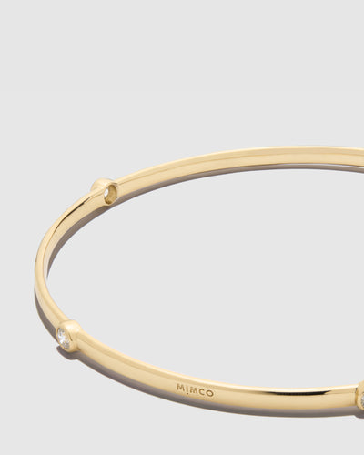 rotate sterling silver bangle - Gold