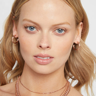 mim-mazing hoop earrings - Rose Gold