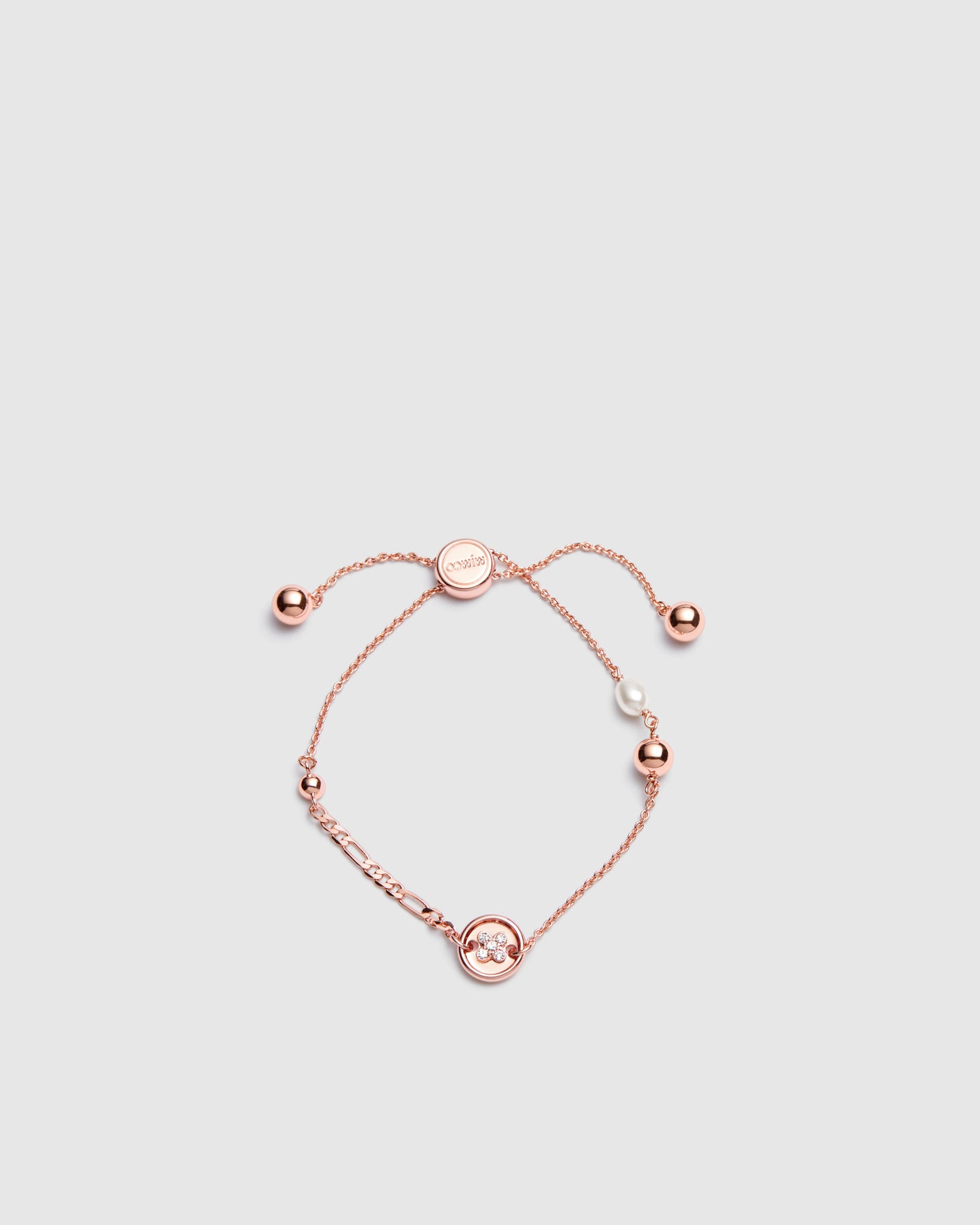 Mim-Charmed Wrist Bracelet - Rose Gold