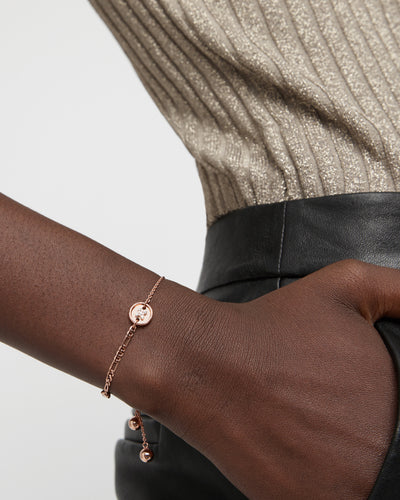 Mim-Charmed Wrist Bracelet - Rose Gold