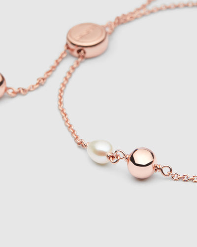 Mim-Charmed Wrist Bracelet - Rose Gold