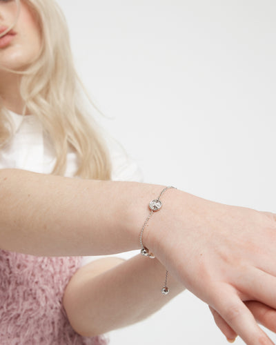 Mim-Charmed Wrist Bracelet - Silver