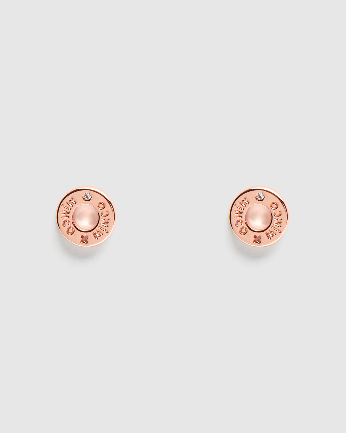 Buoy Stud Earrings - Rose Gold