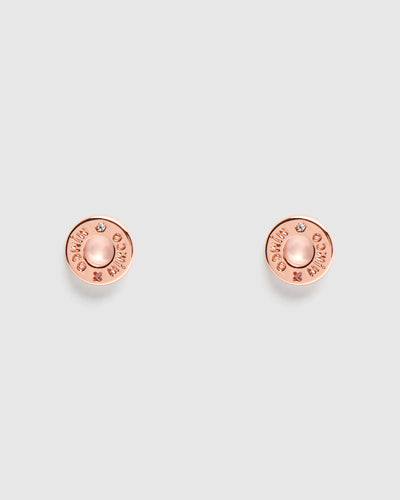 Buoy Stud Earrings - Rose Gold