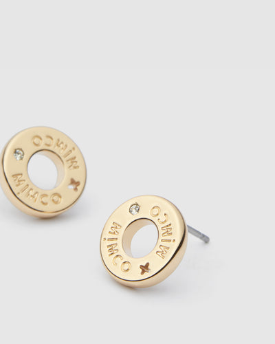 Buoy Stud Earrings - Gold