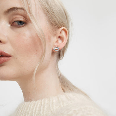 boundary stud earring - Silver