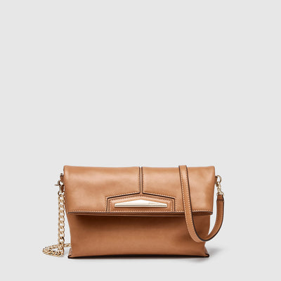 majesty clutch bag - Caramel