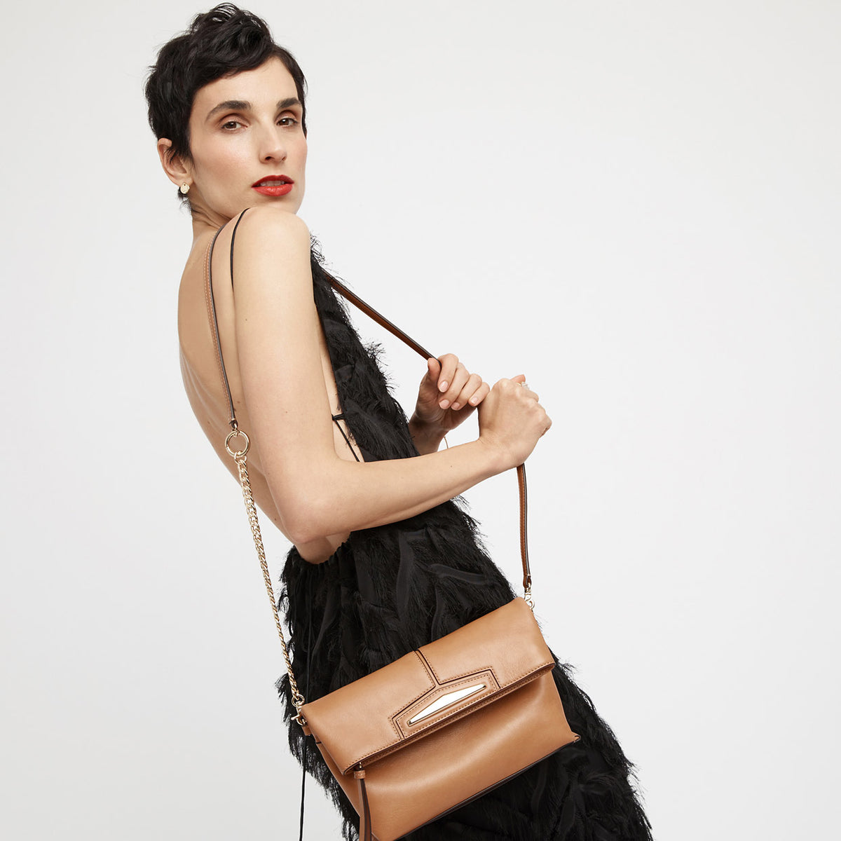 majesty clutch bag - Caramel