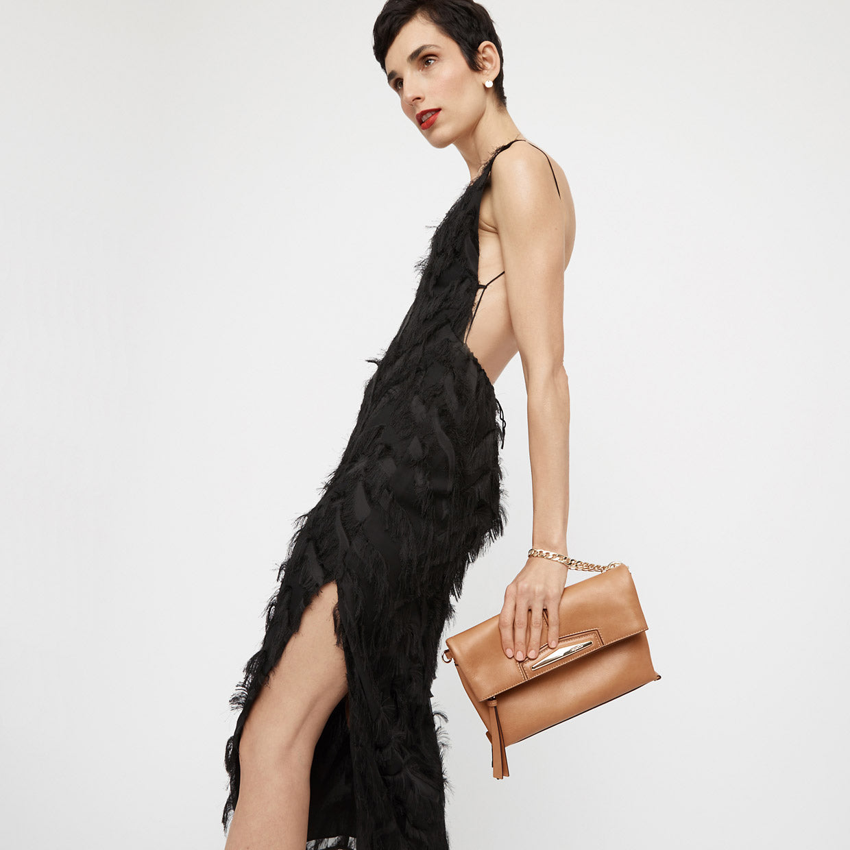 majesty clutch bag - Caramel