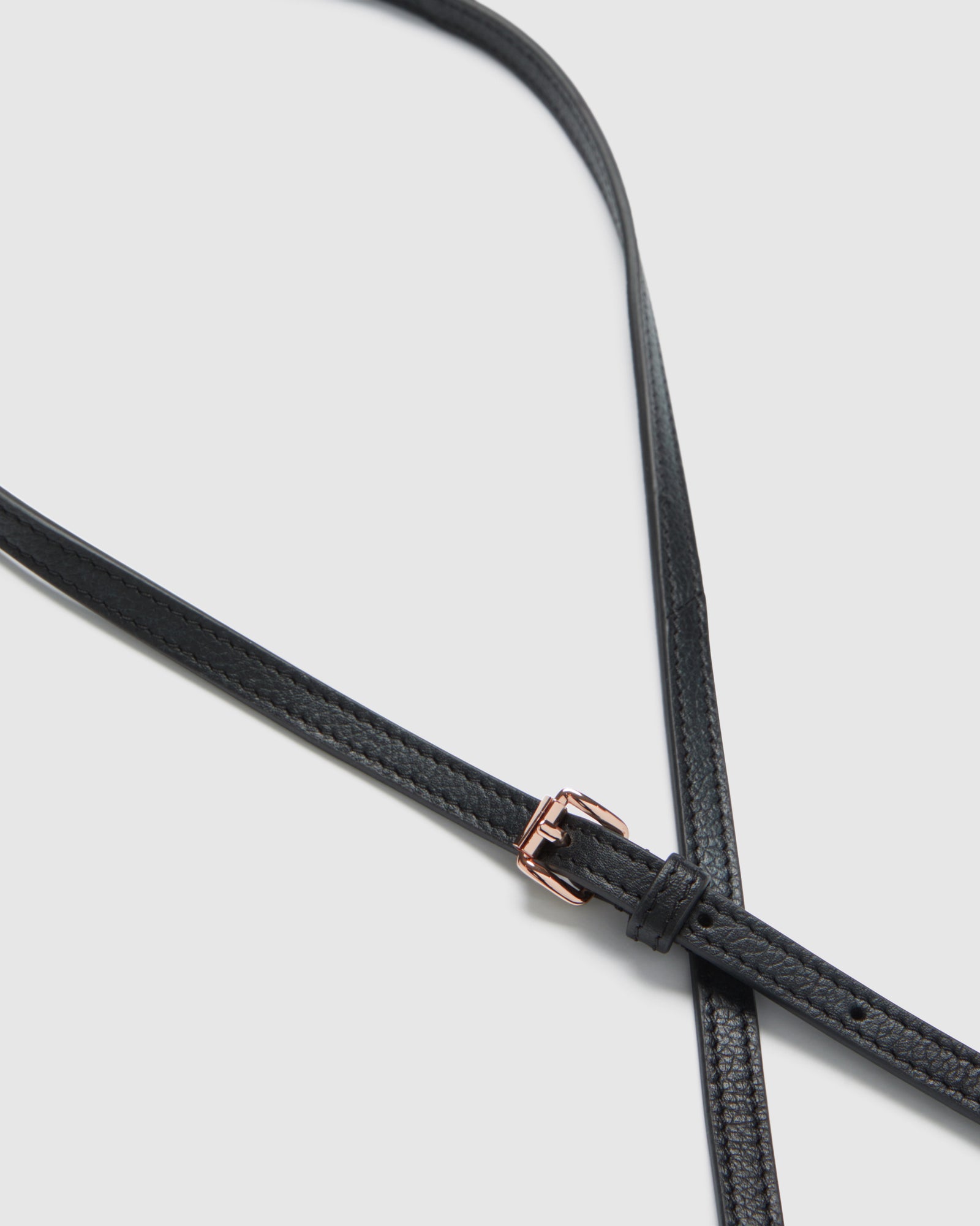 Link Crossbody Bag Strap 8mm - Black Rose Gold