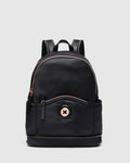 Mim-Mazing Zip Backpack - Black Rose Gold