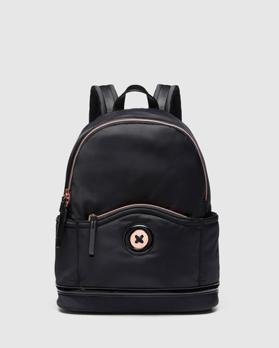 Mim-Mazing Zip Backpack - Black Rose Gold