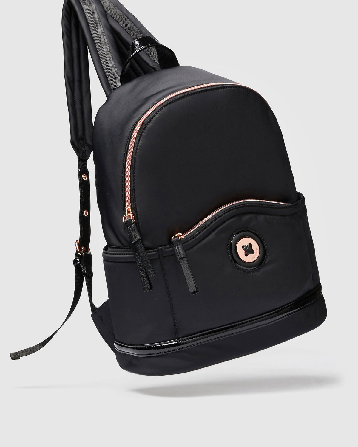 Mim-Mazing Zip Backpack - Black Rose Gold