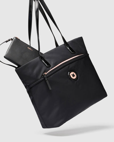 Mim-Mazing North South Tote Bag - Black Rose Gold