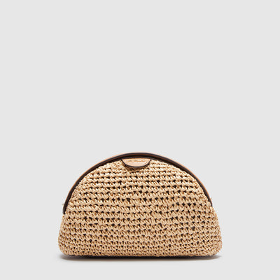 Bloom Clutch Evening Bag - Natural