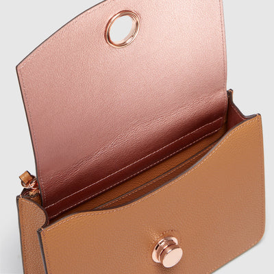 Electro Sling Cross Body Bag - Caramel