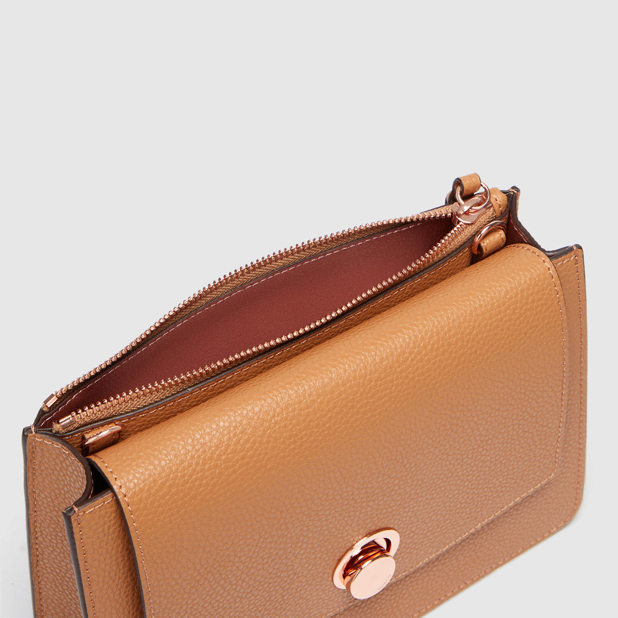 Electro Sling Cross Body Bag - Caramel