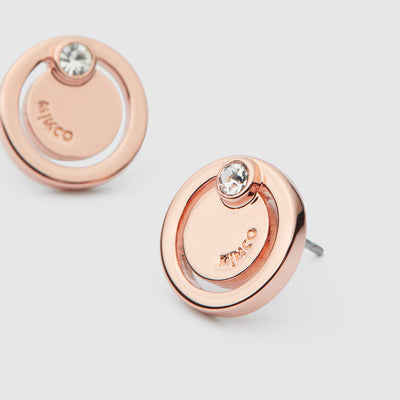 twirl stud earrings - Rose Gold