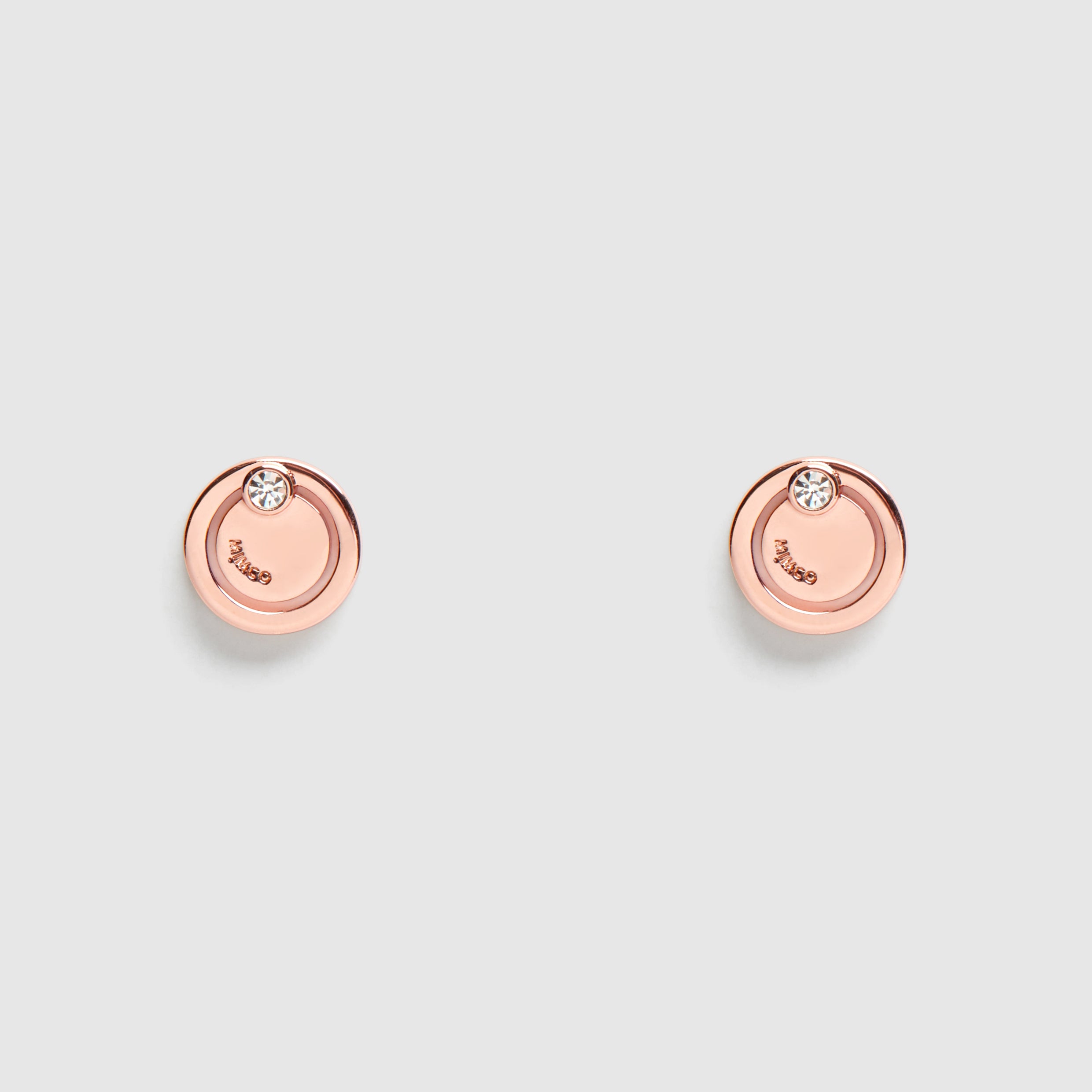 twirl stud earrings - Rose Gold