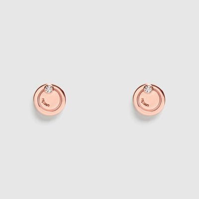 twirl stud earrings - Rose Gold