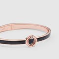 twirl enamel bangle - Black Rose Gold