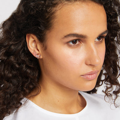 flora stud earring - Rose Gold
