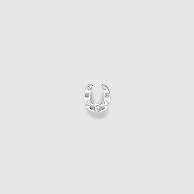 so lucky single stud earring - Silver