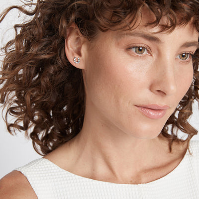 so lucky single stud earring - Silver