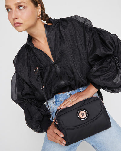 Mim-Mazing Satchel - Black Rose Gold