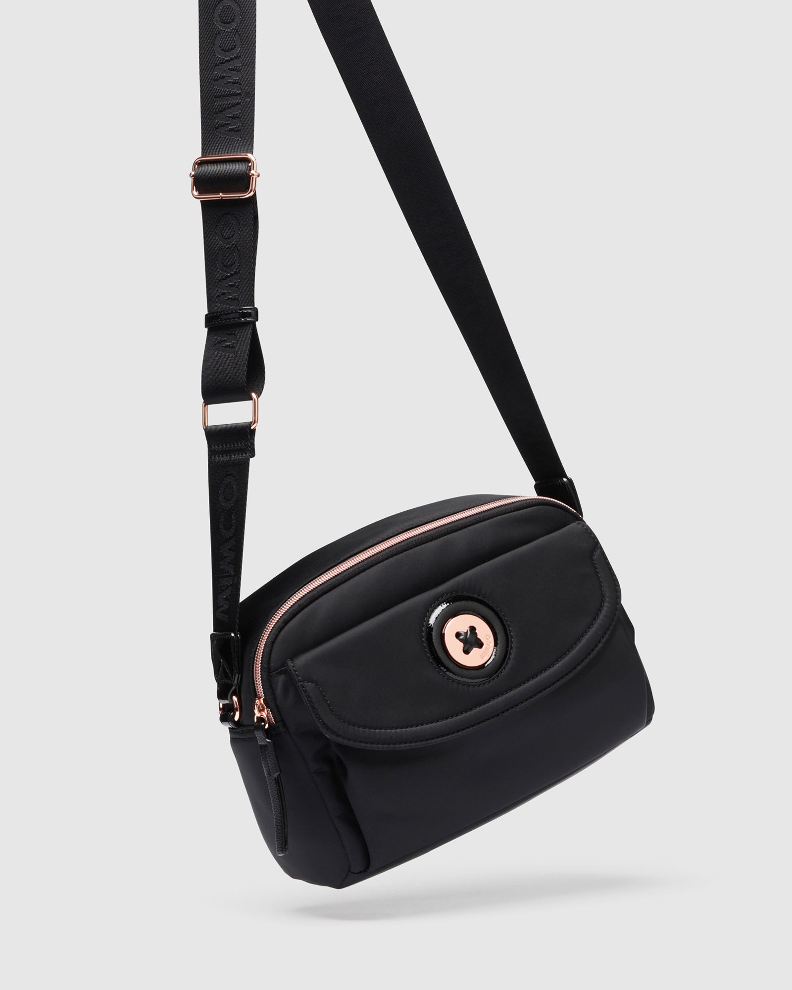 Mim-Mazing Satchel - Black Rose Gold