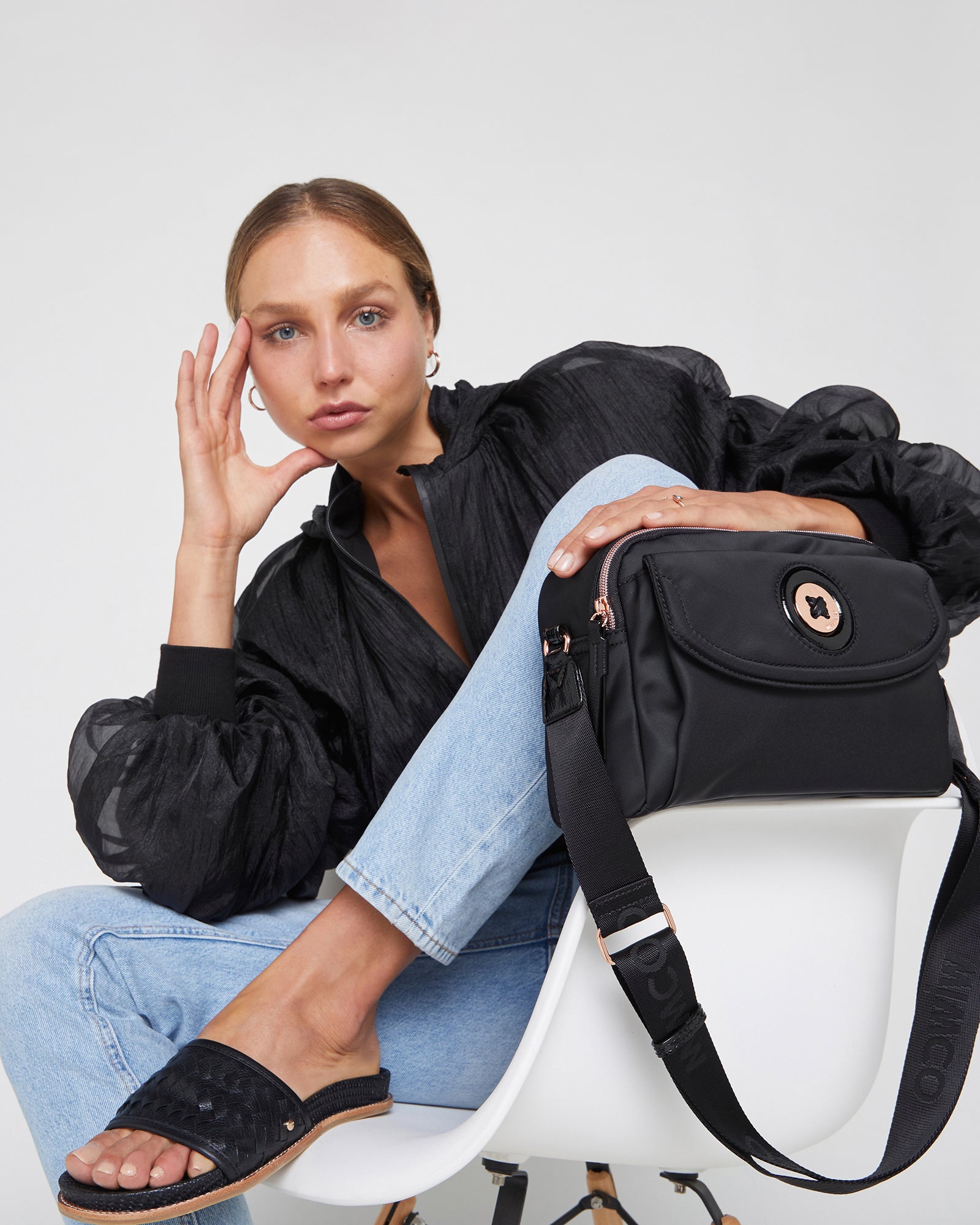 Mim-Mazing Satchel - Black Rose Gold