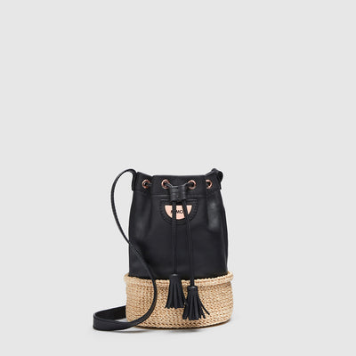 Intwine Basket Bag - Black Rose Gold