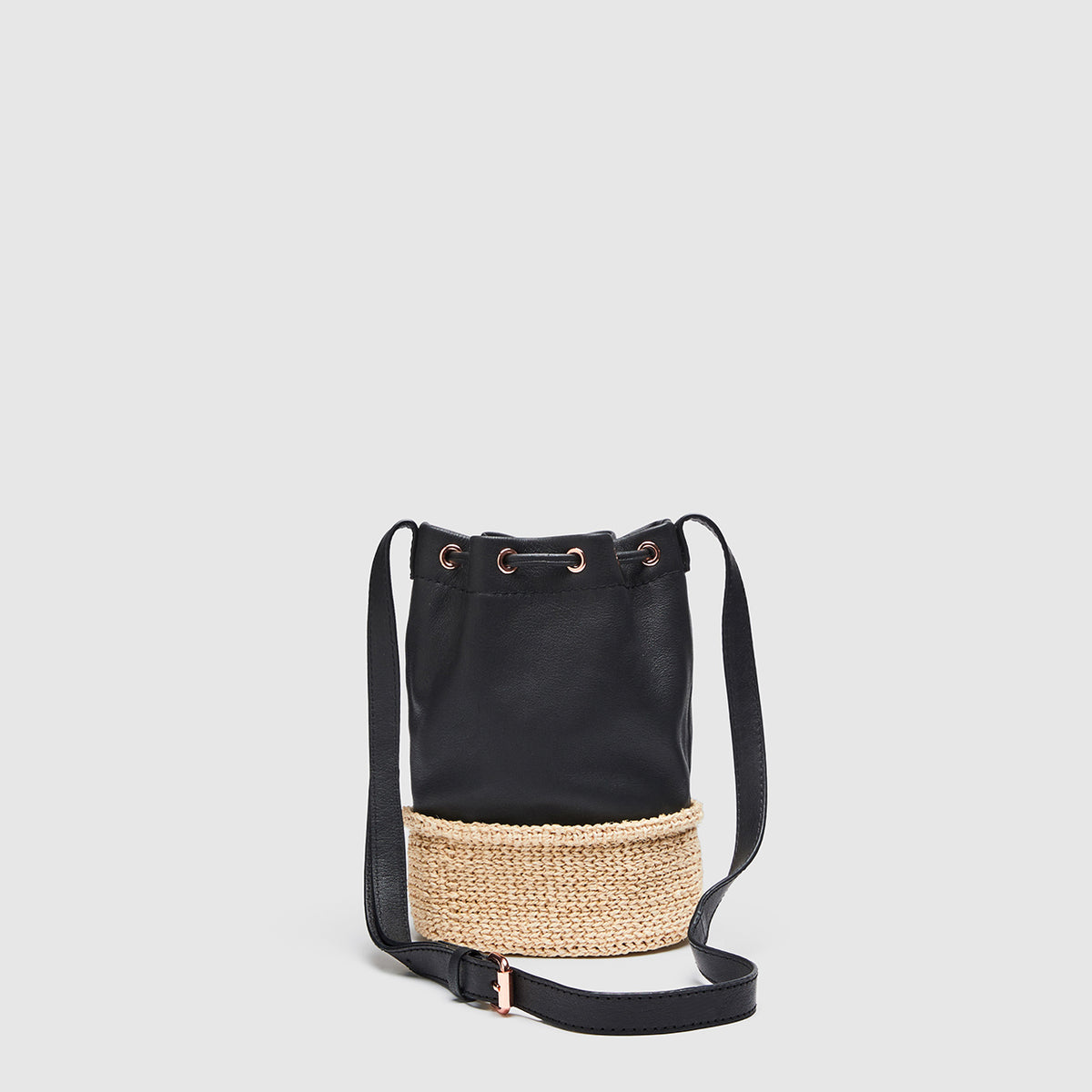 Intwine Basket Bag - Black Rose Gold