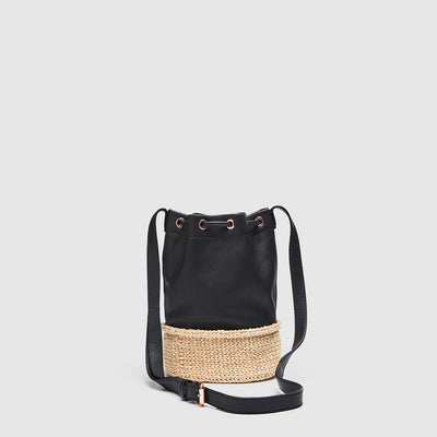 Intwine Basket Bag - Black Rose Gold