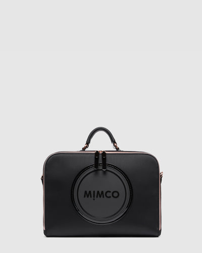 Serenity Laptop Bag - Black Rose Gold