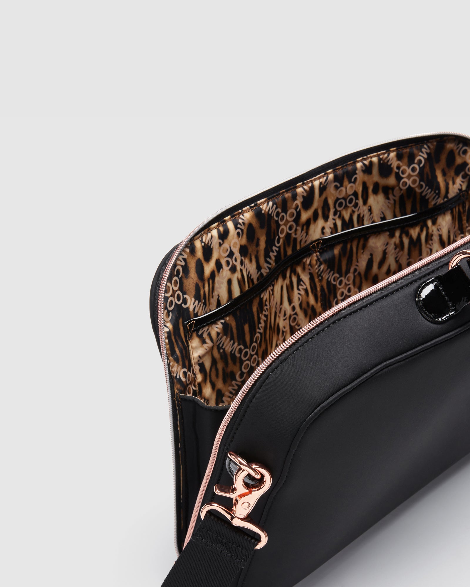 Serenity Laptop Bag - Black Rose Gold