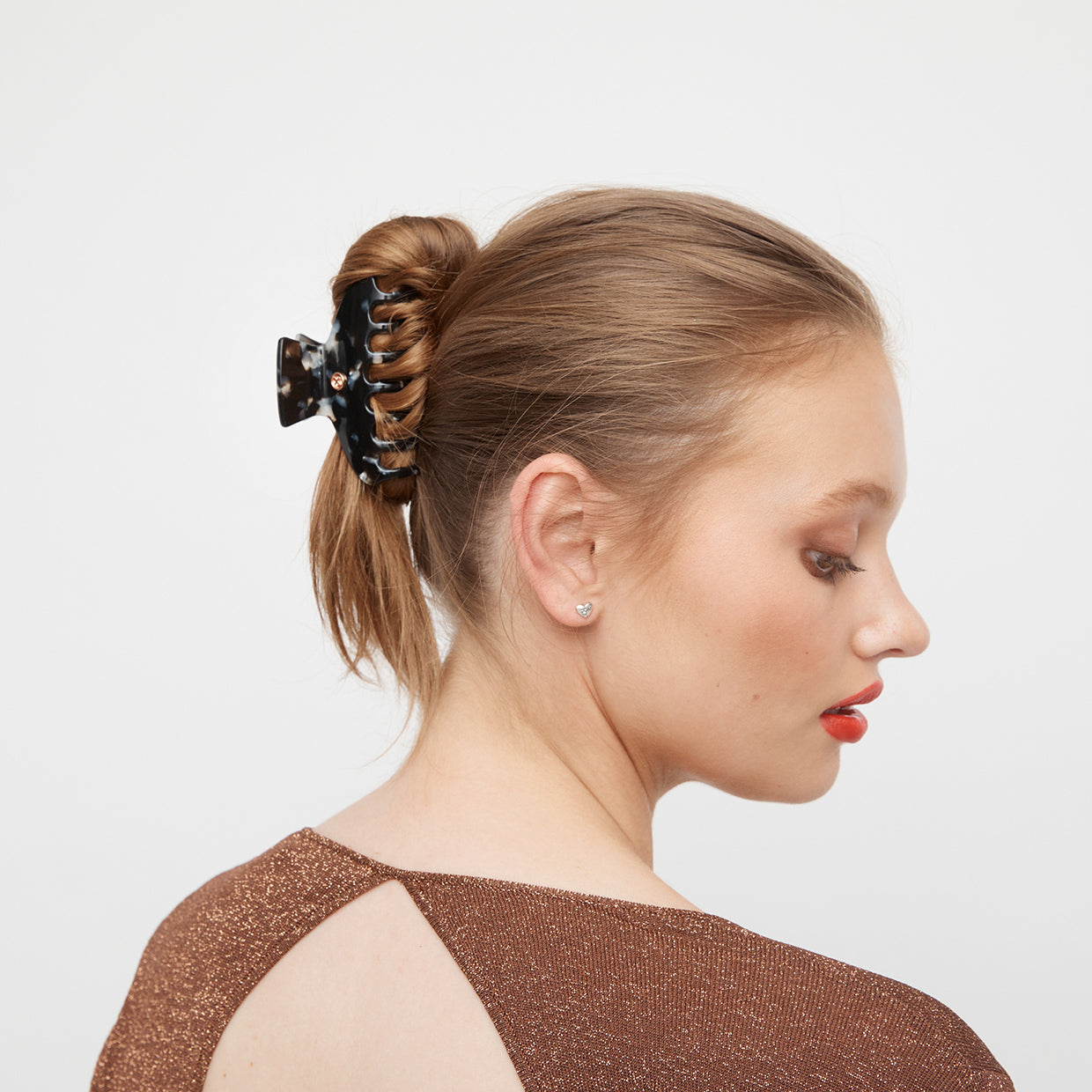 Miss Mim Claw Hair Clip - Black Pearl