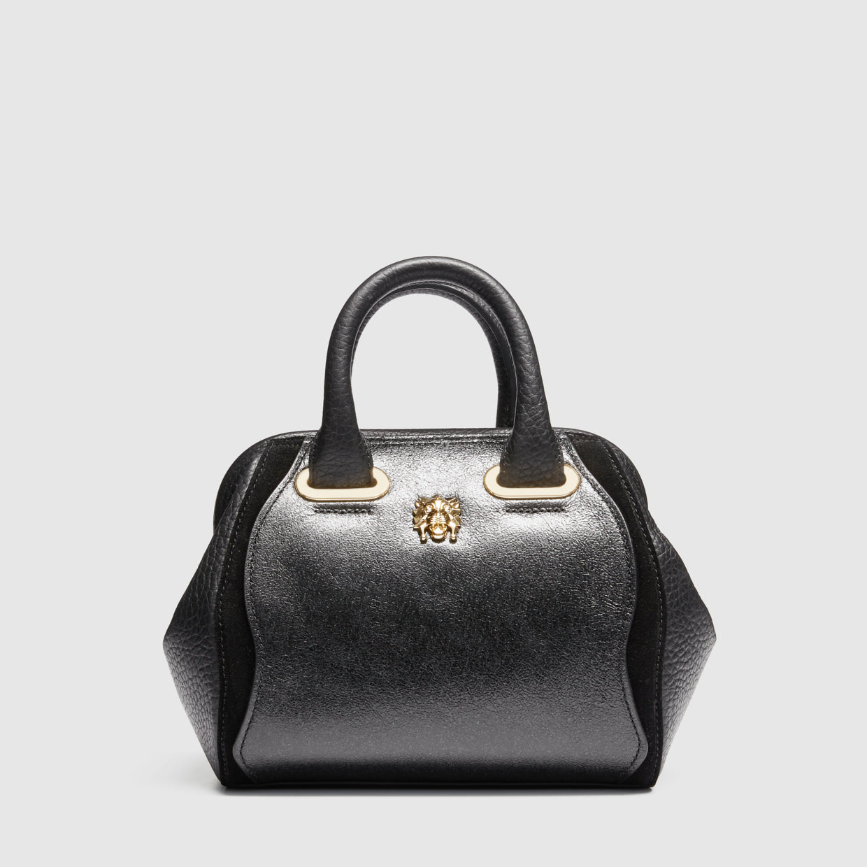 Animalia Small Bowler Bag - Black Light Gold