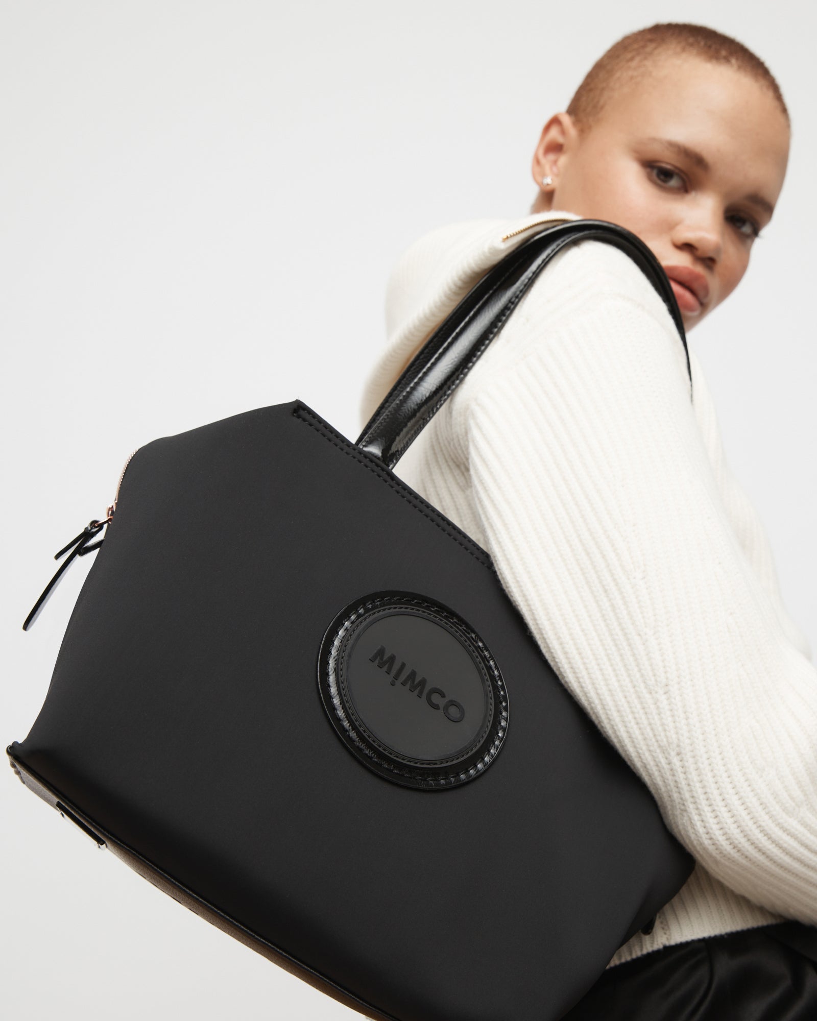 Serenity Mini Tote Bag - Black Rose Gold