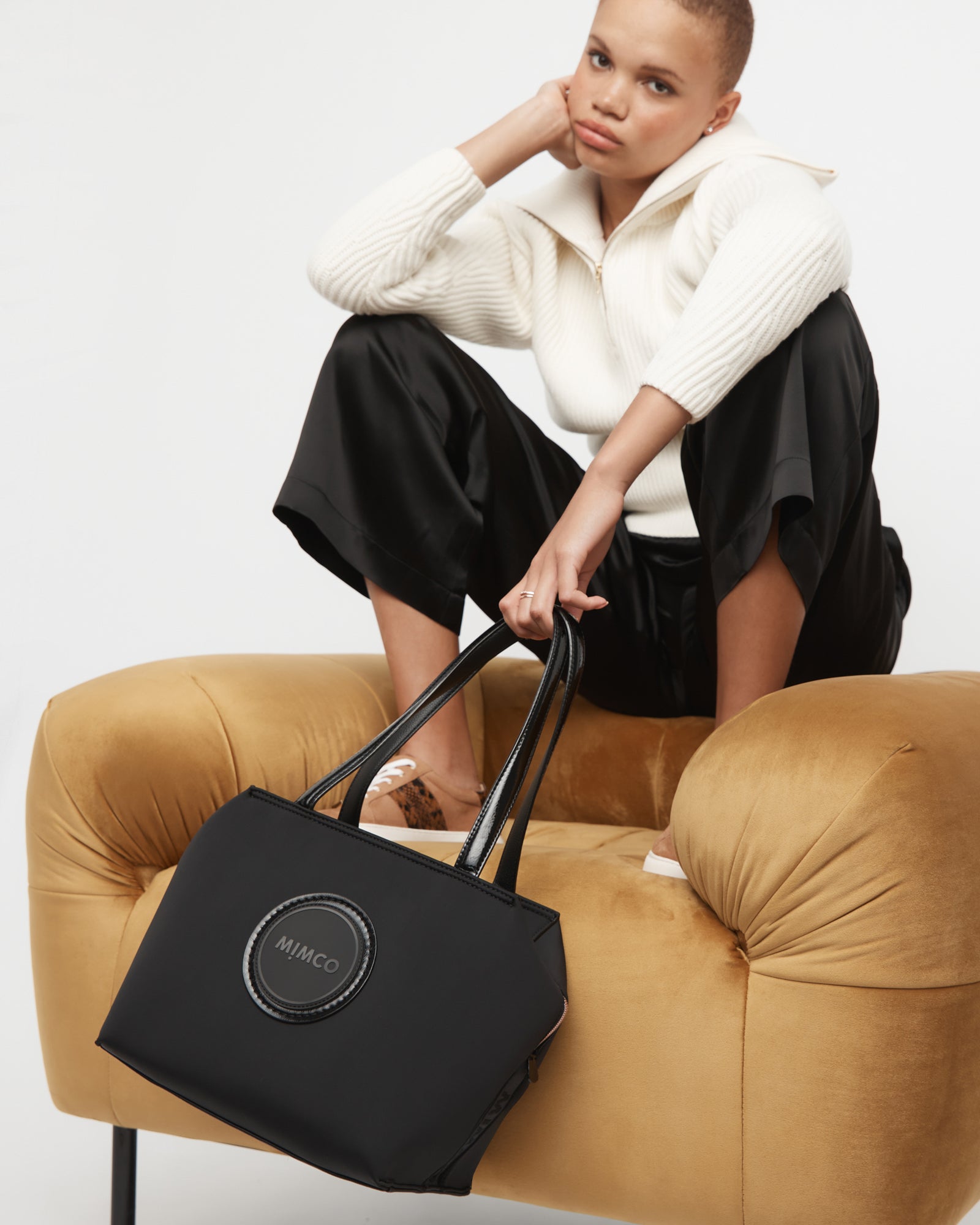 Serenity Mini Tote Bag - Black Rose Gold