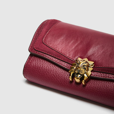 Animalia Extra Large Wallet - Ruby