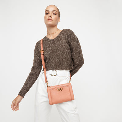 Link Wide Shoulder Bag Strap - Amaretto