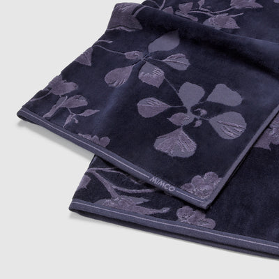 Vine Bath Sheet - Raw Indigo