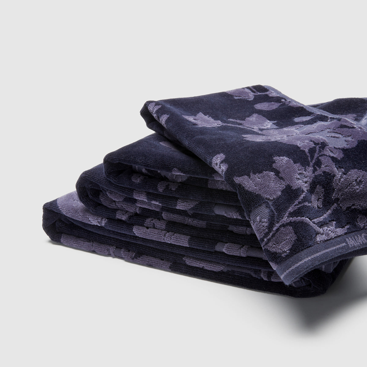 Vine Bath Sheet - Raw Indigo