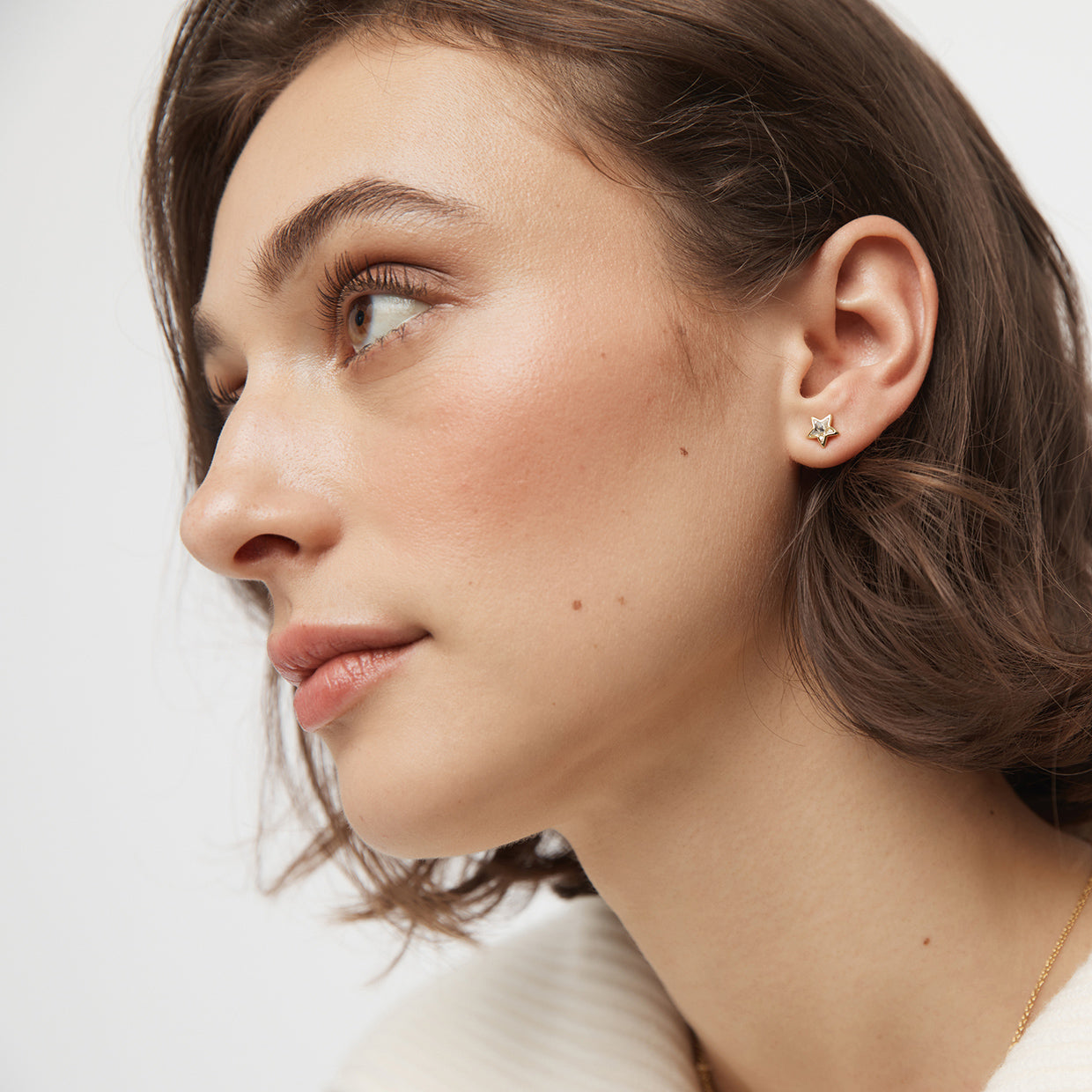 Mim-Star Stud Earrings - Gold