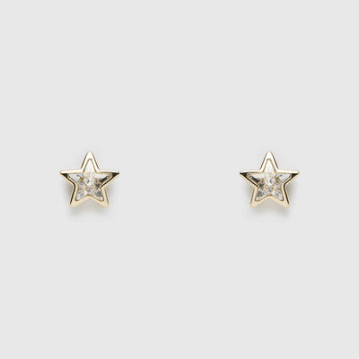 Mim-Star Stud Earrings - Gold