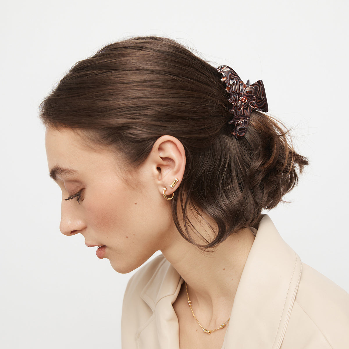 Miss Mim Hair Claw - Mocha