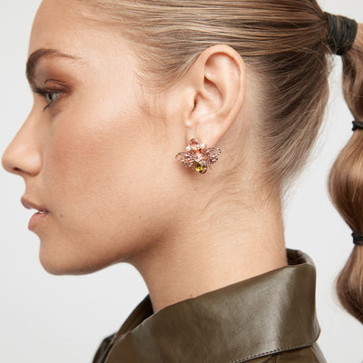 Queen B Stud Earrings - Gold