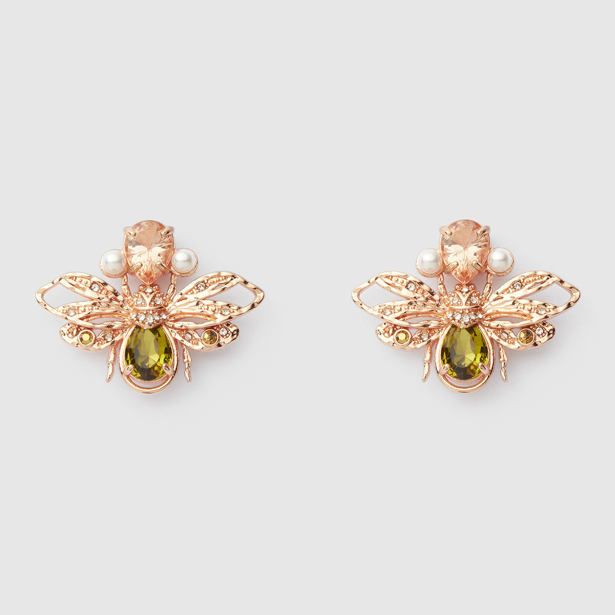 Queen B Stud Earrings - Gold