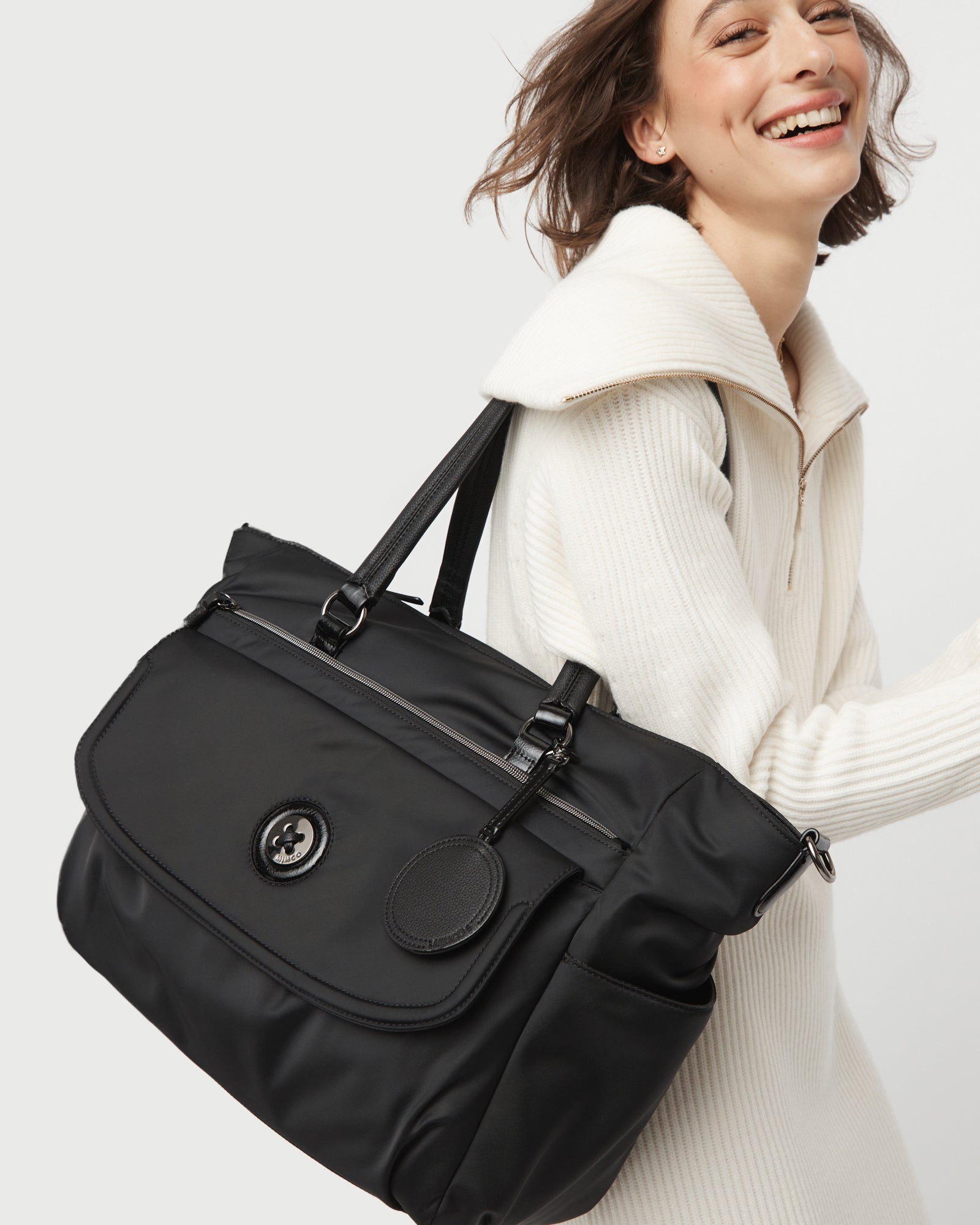 Mim-Mazing Baby Bag - Black Gunmetal